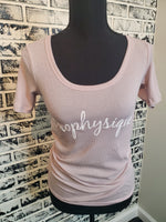 Women's Rib Scoop Neck Fitted Tee