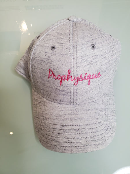 Grey / Pink Cursive Hat